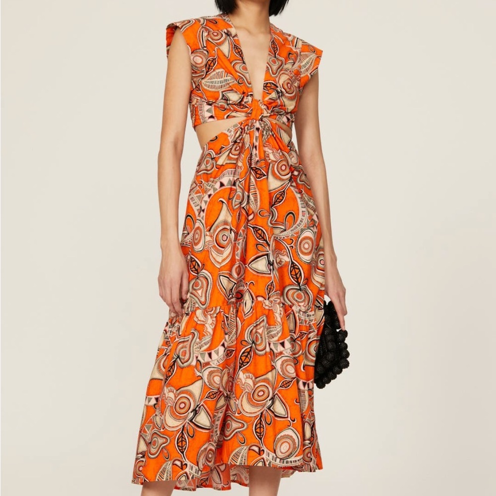 A.L.C. Orange alexandria dress